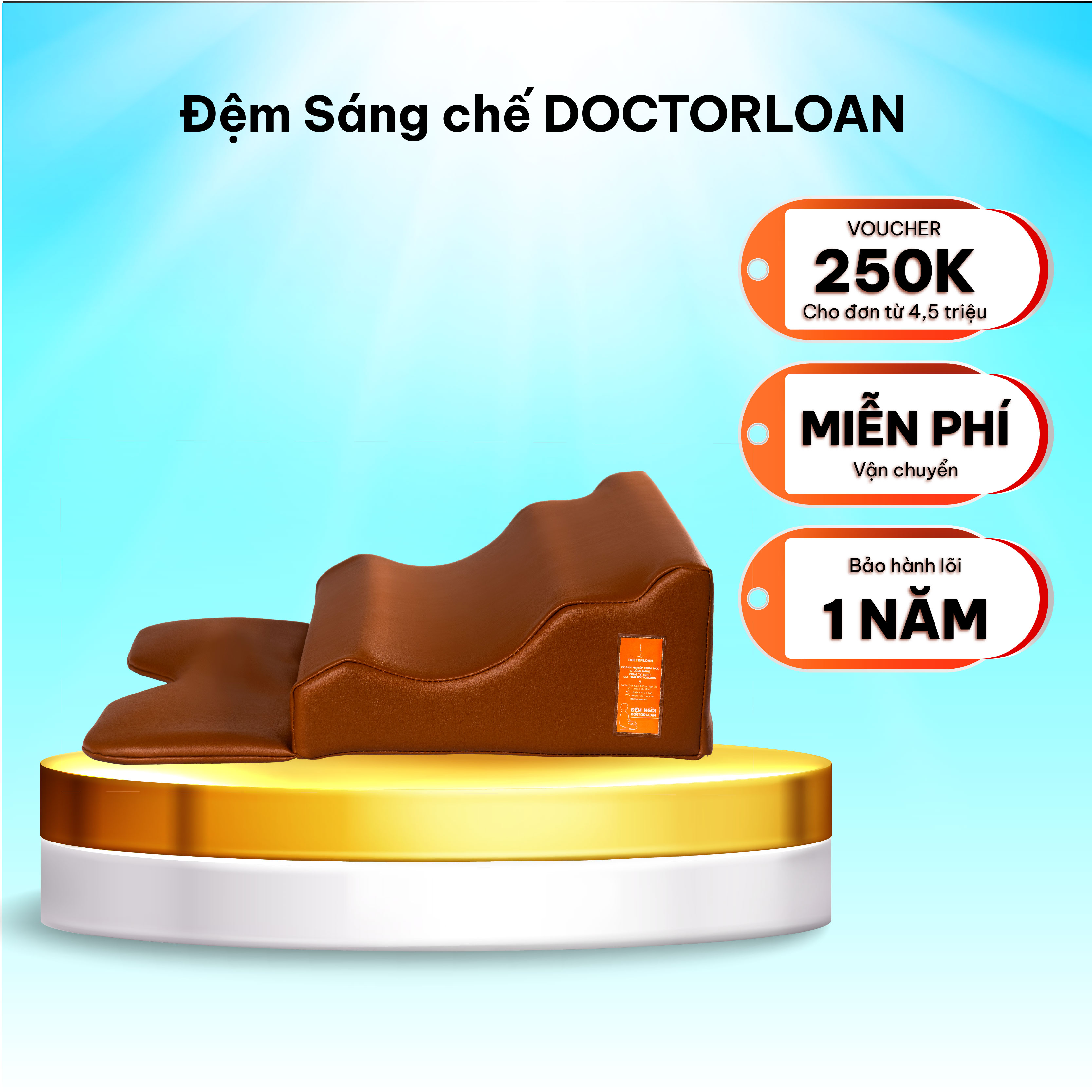 Đệm ngồi thiền DoctorLoan giữ dáng ngồi hỗ trợ nắn chỉnh cột sống
