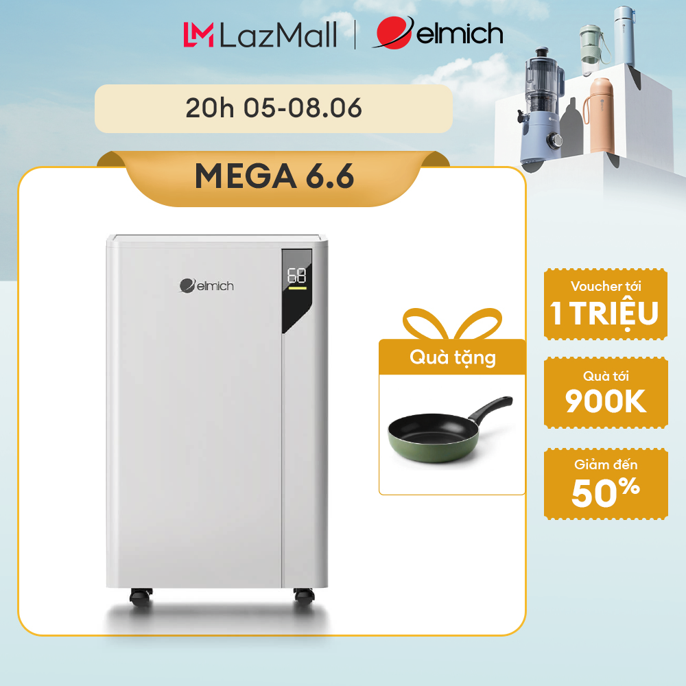 (MEGA 6.6)Máy hút ẩm kèm lọc không khí Elmich DE-8581