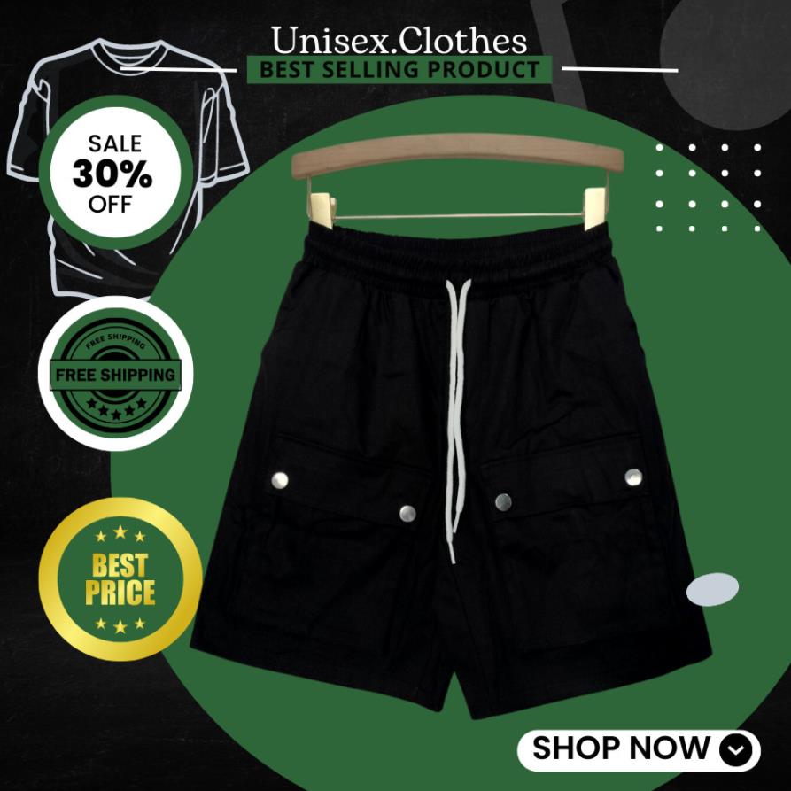 Quần Short unisex Short túi hộp trước phong cách hàn Quốc