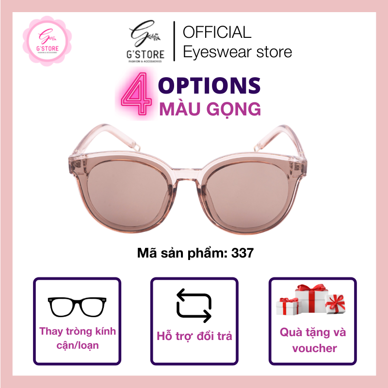 Kính mát nam nữ thời trang [G'Store] Mắt kính nữ mắt mèo ôm mặt sành điệu cá tính 337