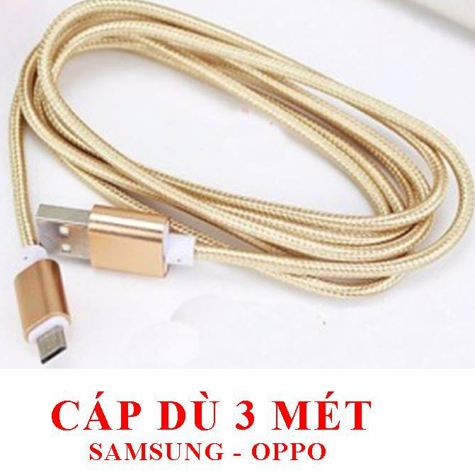 [HCM][DÀI 3 MÉT - SẠC CỰC NHANH] CÁP SẠC SS/OPPO DÂY DÙ XOẮN XỊN CHỐNG ĐỨT GÃY DÂY CÁP DÂY CÁP DÀI DỄ DÀNG KẾT NỐI XA GẦN TÙY THÍCH ...