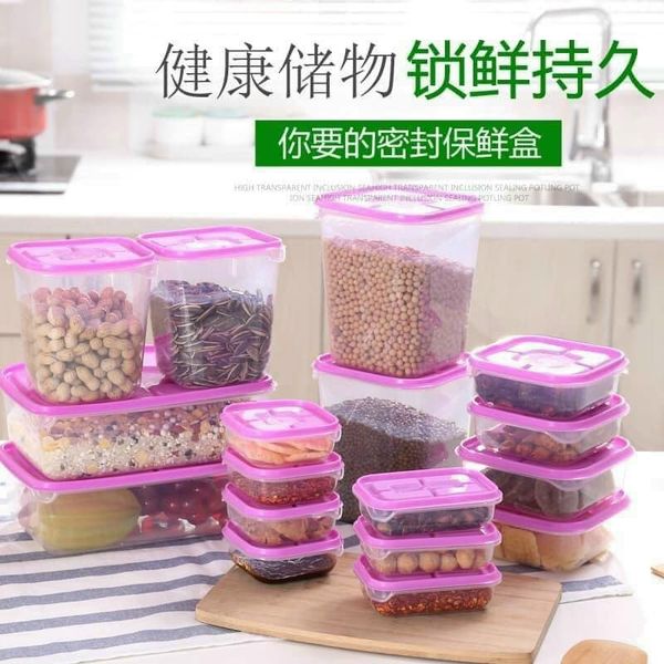 🏡🏡🏡bộ hộp nhựa đựng thức ăn 17 chi tiết🌱🌱🌱