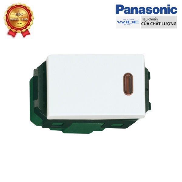 Công tắc panasonic wide 1 chiều có đèn báo khi on weg5141sw