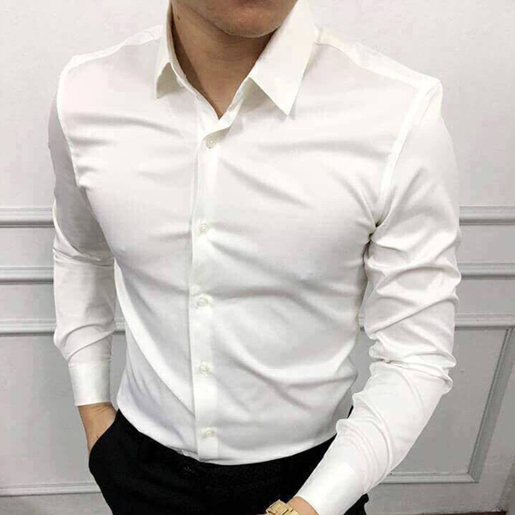 Áo sơ mi nam công sở cao cấp hàn quốc trắng đen dài tay chất vải đẹp thời trang, sản phẩm tốt với chất lượng, độ bền cao và được cam kết sản phẩm y như hình
