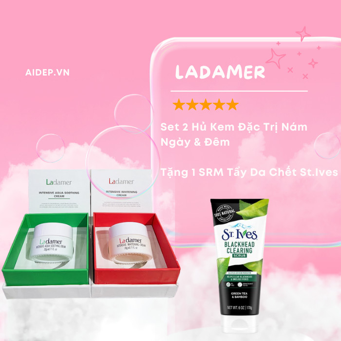 Set bộ 2 kem nám ngày và đêm chăm sóc da nám chuyên sâu ladamer - aidep