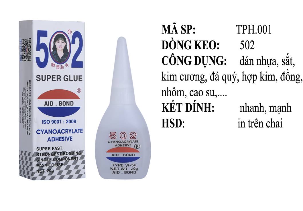 Keo dán sắt 502, dán fomex