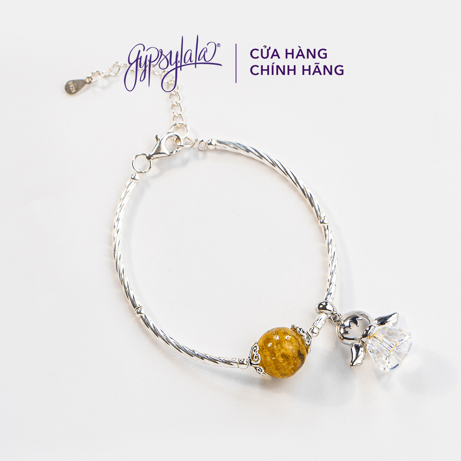 Vòng tay một viên đá ưu linh charm thiên thần sp004113 gypsy.lala