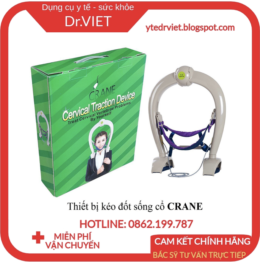 [HCM]Khung kéo giãn đốt sống cổ Crane cao cấp-Cho trung niên và lớn tuổi, sức kéo có thể tăng rất nhiều nguồn cung cấp ôxi trong máu, Hàng chính hãng bảo hành 12 tháng
