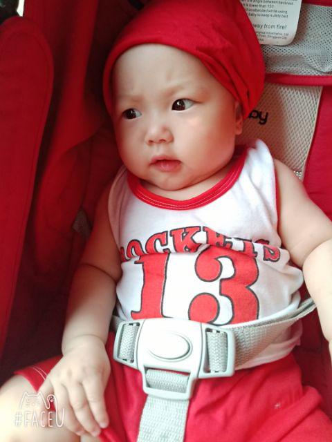 Bộ thể thao bóng rổ cho bé | 100% cotton | 3-13kg | 10 màu