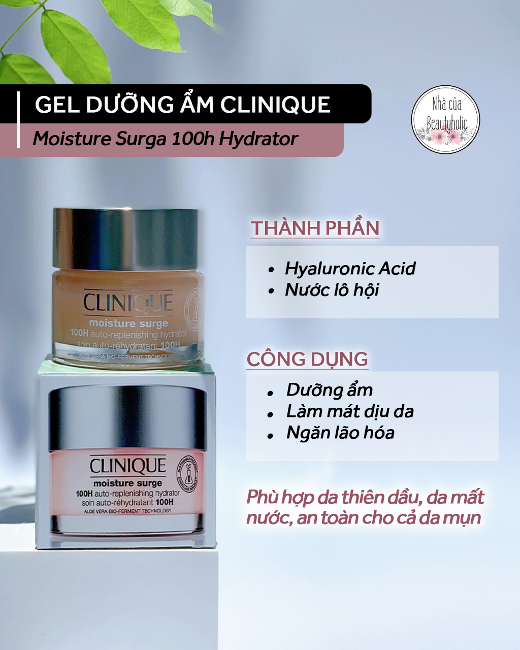 Gel dưỡng clinique moisture surge cream fullbox
