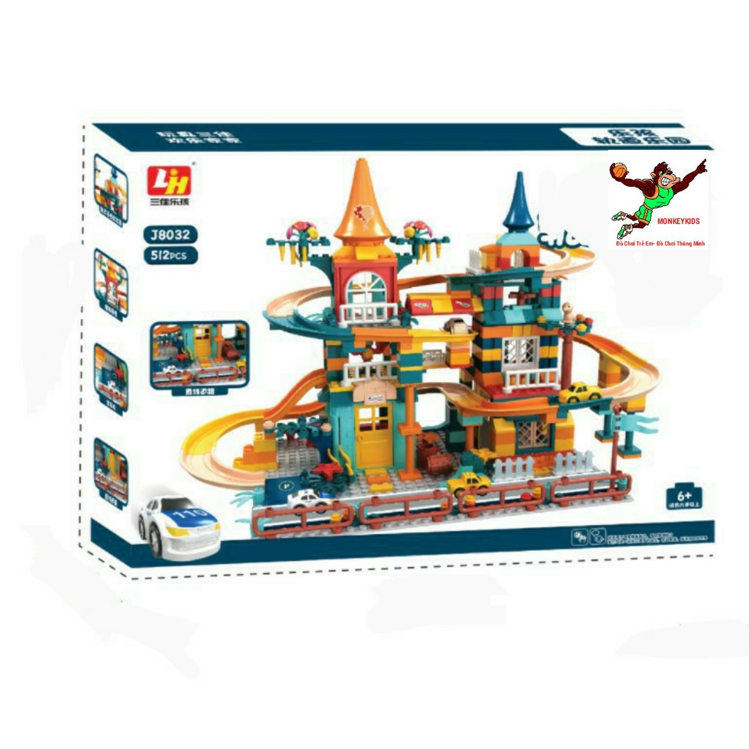 Đồ chơi l.e.g.o lắp ráp đường ray 512 chi tiết đồ chơi l.e.g.o cho bé monkeykids