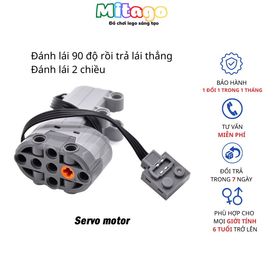Mô hình lắp ráp Động cơ technic motor sevor đánh lái 88004 tương thích 9686 bảo hành 1 đổi 1