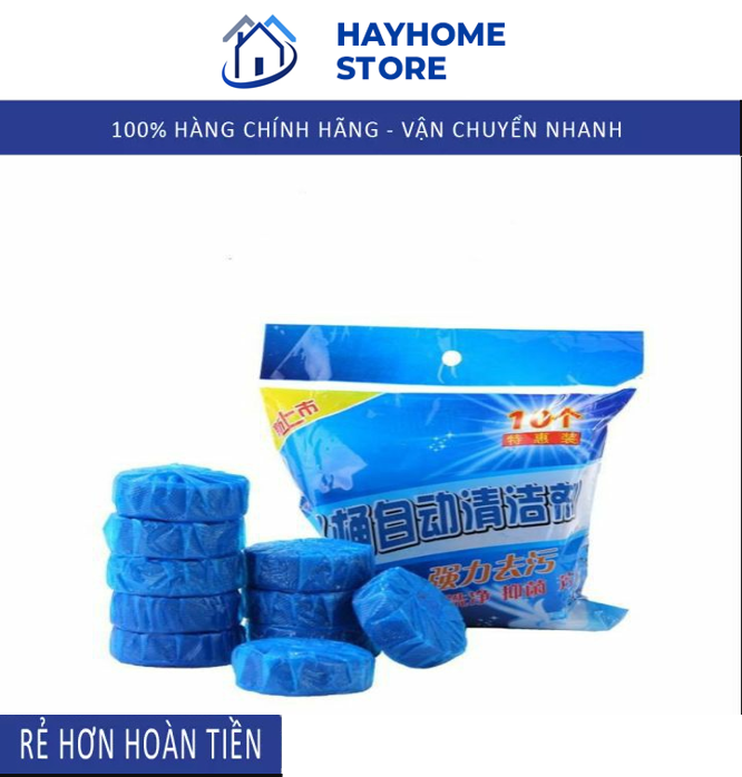 Combo 10 Viên Tẩy Bồn Cầu Diệt Khuẩn , Viên Tẩy Bồn Cầu Hàng Quốc