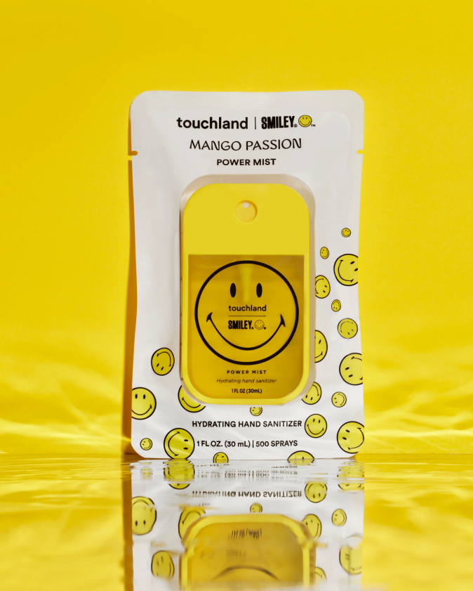 Nước rửa tay khô diệt khuẩn touchland x smiley mango passion limited edition 30ml/500 lần xịt