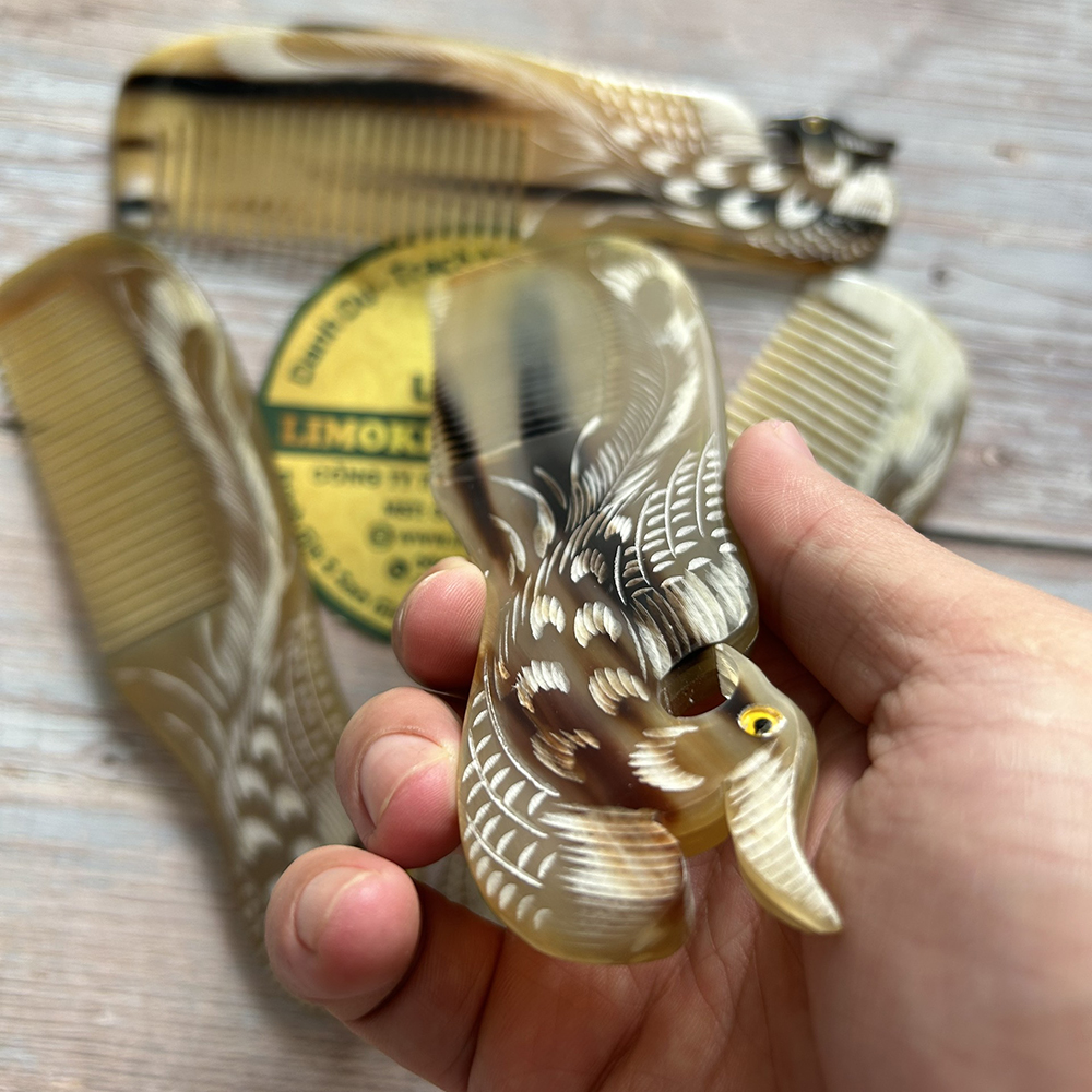 [HCM][Siêu mượt tóc] Lược chải tóc sừng trâu màu trắng tốt cho sức khỏe