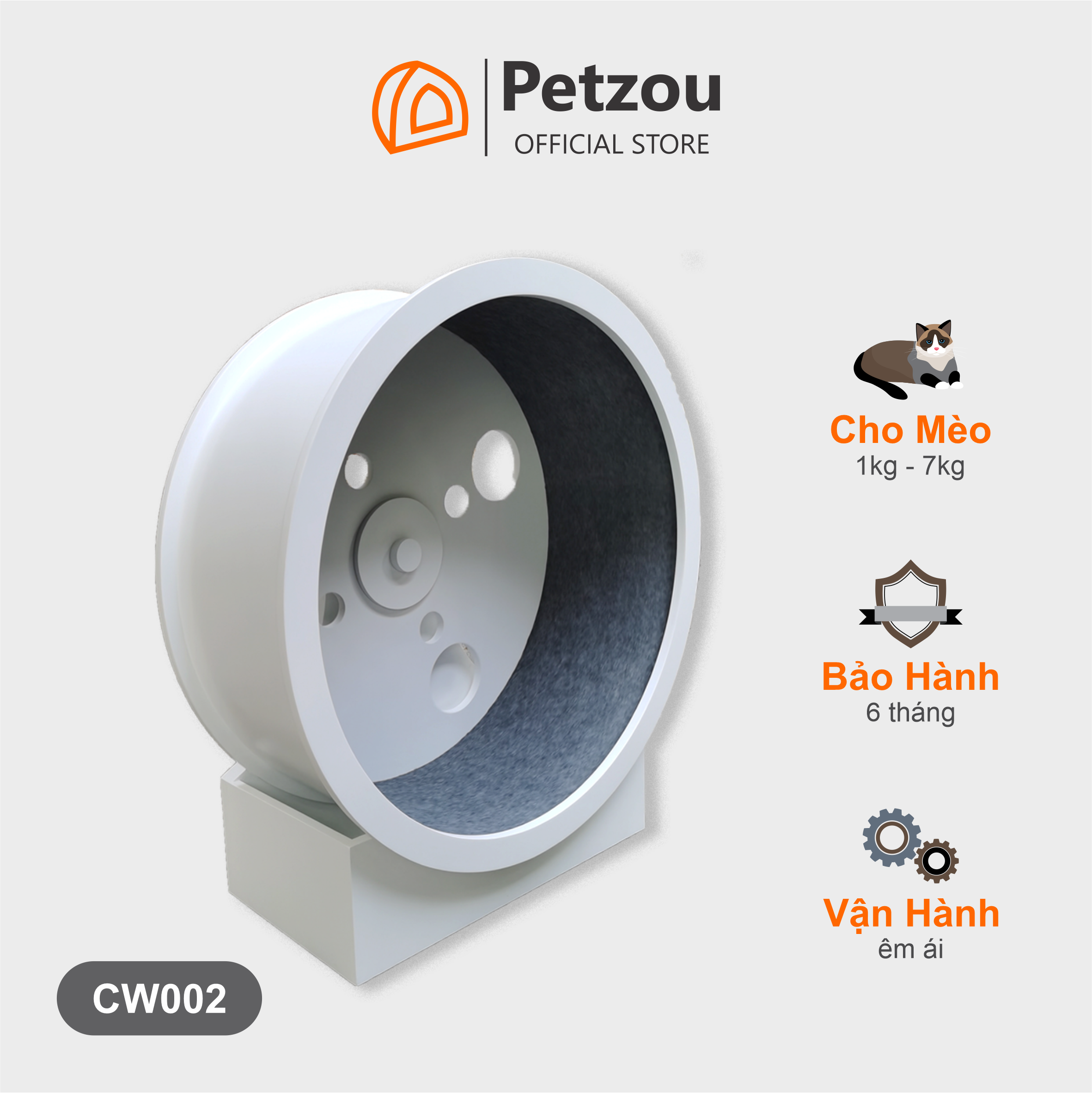 Bánh xe chạy bộ cho mèo Catwheel CW002 – Nội Thất Thú Cưng Petzou