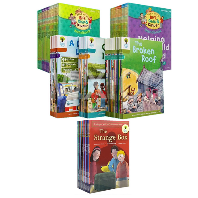 1-12 Câu chuyện về cấp độ Oxford mới của Biff Chip Kipper viết tay để giúp trẻ em phiên mã tiếng Anh