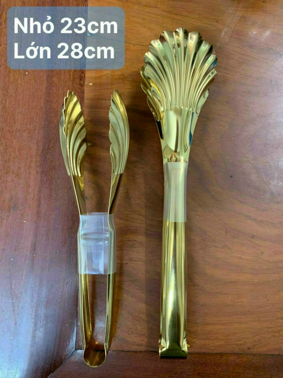 Kẹp gắp sò gắp thức ăn inox 304 mạ vàng cao cấp xịn sò