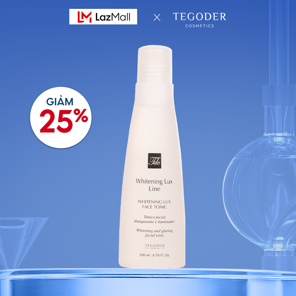 Nước dưỡng da làm mềm mịn và trắng da Tegoder Whitening Lux face tonic 200 ml mã 4991