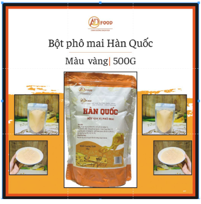 Bột phô mai Hàn Quốc vàng gói 500g