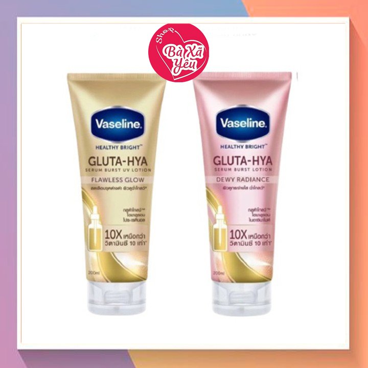 Dưỡng thể Vaseline Healthy Bright Gluta HYA Serum Burst Lotion 10X Thái Lan