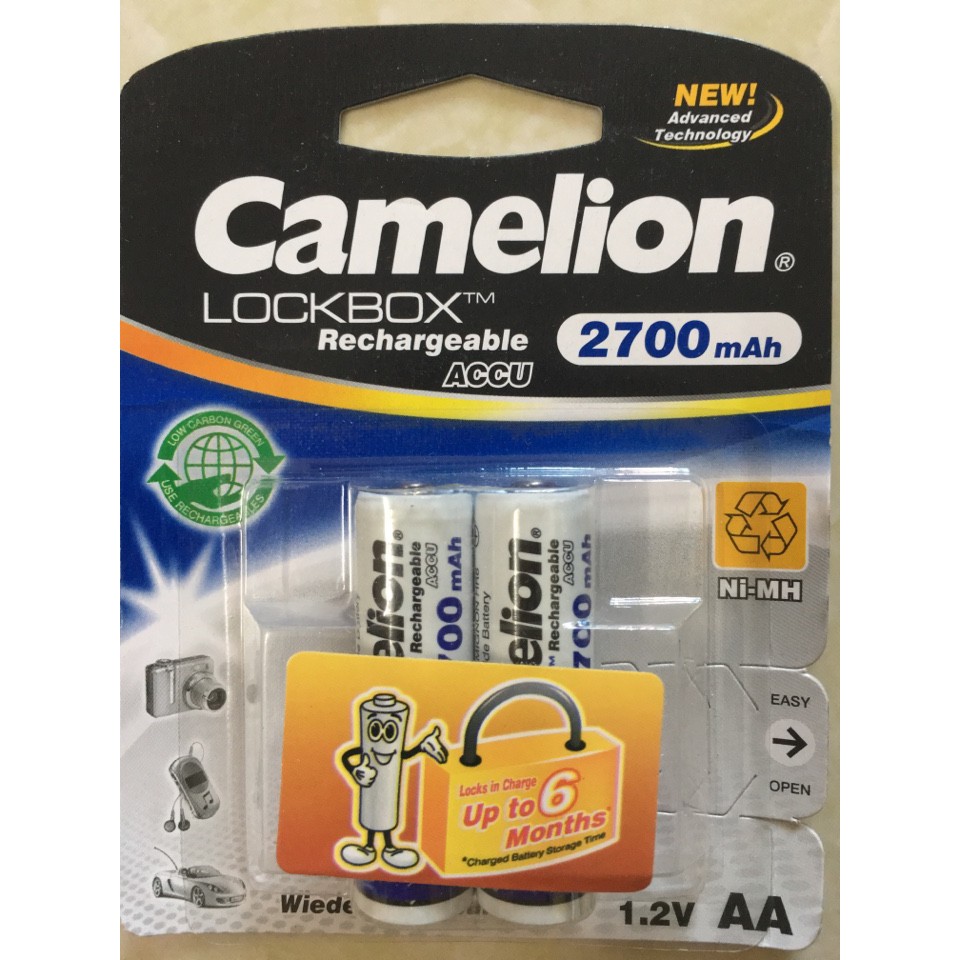 Pin sạc aa camelion 2700 mah chính hãng