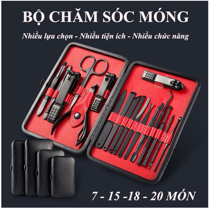 Bộ bấm móng tay dụng cụ làm móng chuyên nghiệp kìm bấm móng dụng cụ lấy khóe full phụ kiện tiện lợi