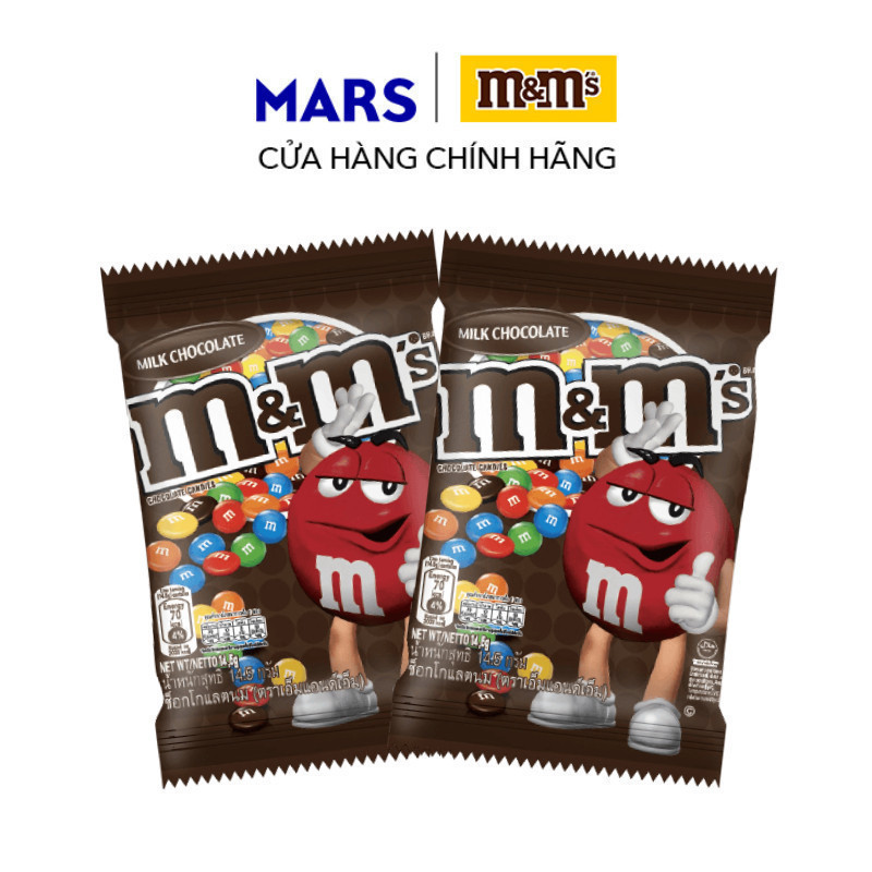 [Quà tặng] Combo 2 Kẹo Sô Cô La M&M 14.5g