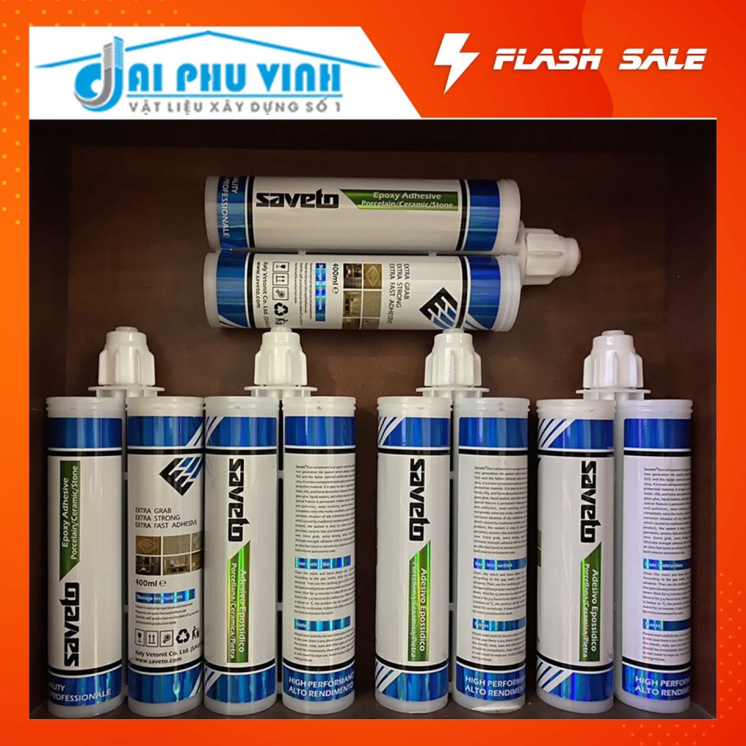 Combo 5 chai keo chà ron saveto cao cấp dùng 60m2