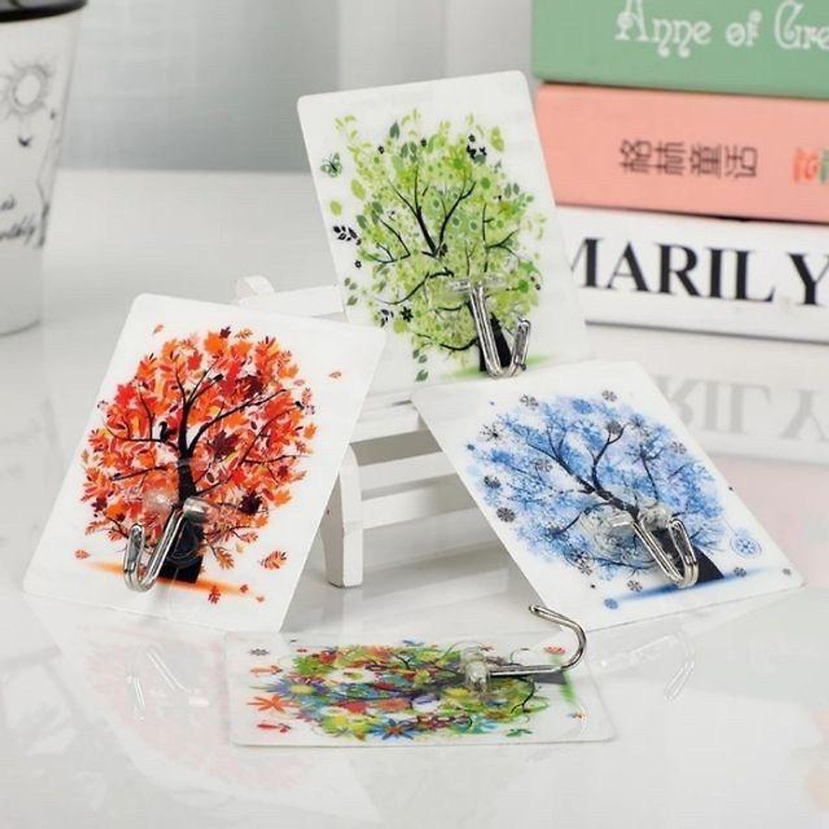 ComBo 4 Móc Dán Tường Cường Lực 3D