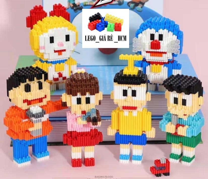 Đồ chơi xếp hình Lego Doremon, Nobita, Xuka, Doremi