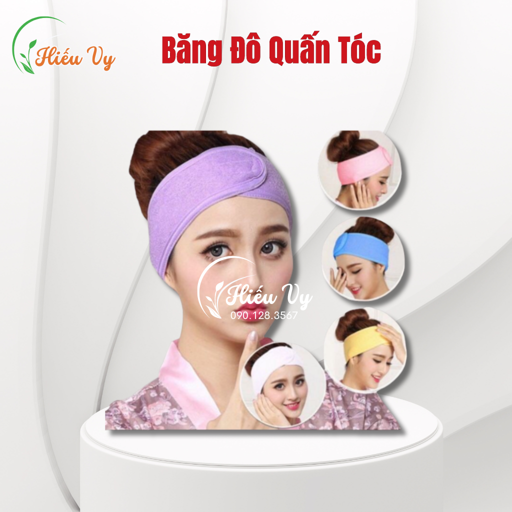 Băng đô dính nhám quấn đầu spa