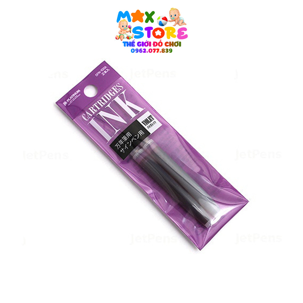 Set 2 ống mực tím bút máy nhật preppy