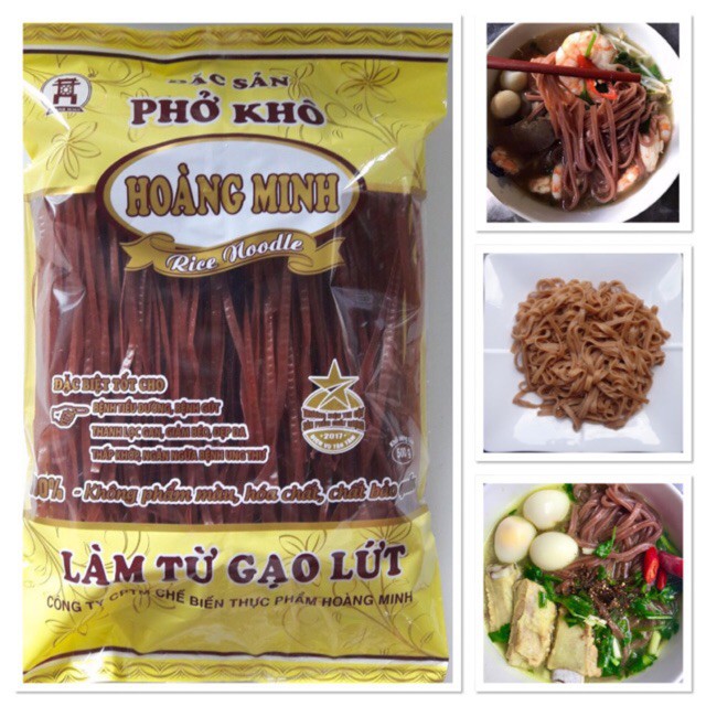Đặc sản Phở gạo lứt Hoàng Minh 1000g , đặc biệt tốt cho người ăn kiêng và người bị tiểu đường