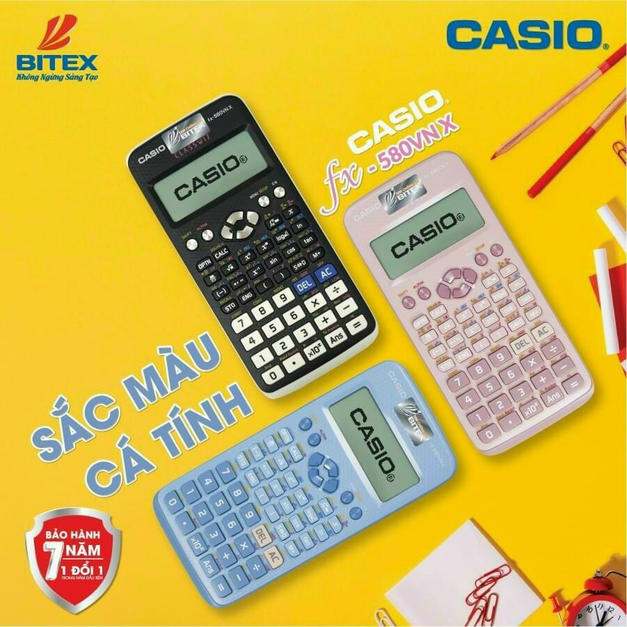 Máy tính casio fx-580vnx màu hồng
