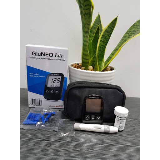 Máy thử TIỂU ĐƯỜNG GluNEO Lite nhập khẩu Hàn Quốc + Tặng 25 que thử +25 kim