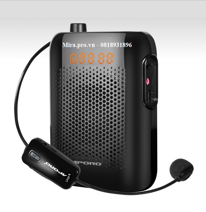 Máy trợ giảng không dây aporo t30 uhf 2.4g cao cấp 2021