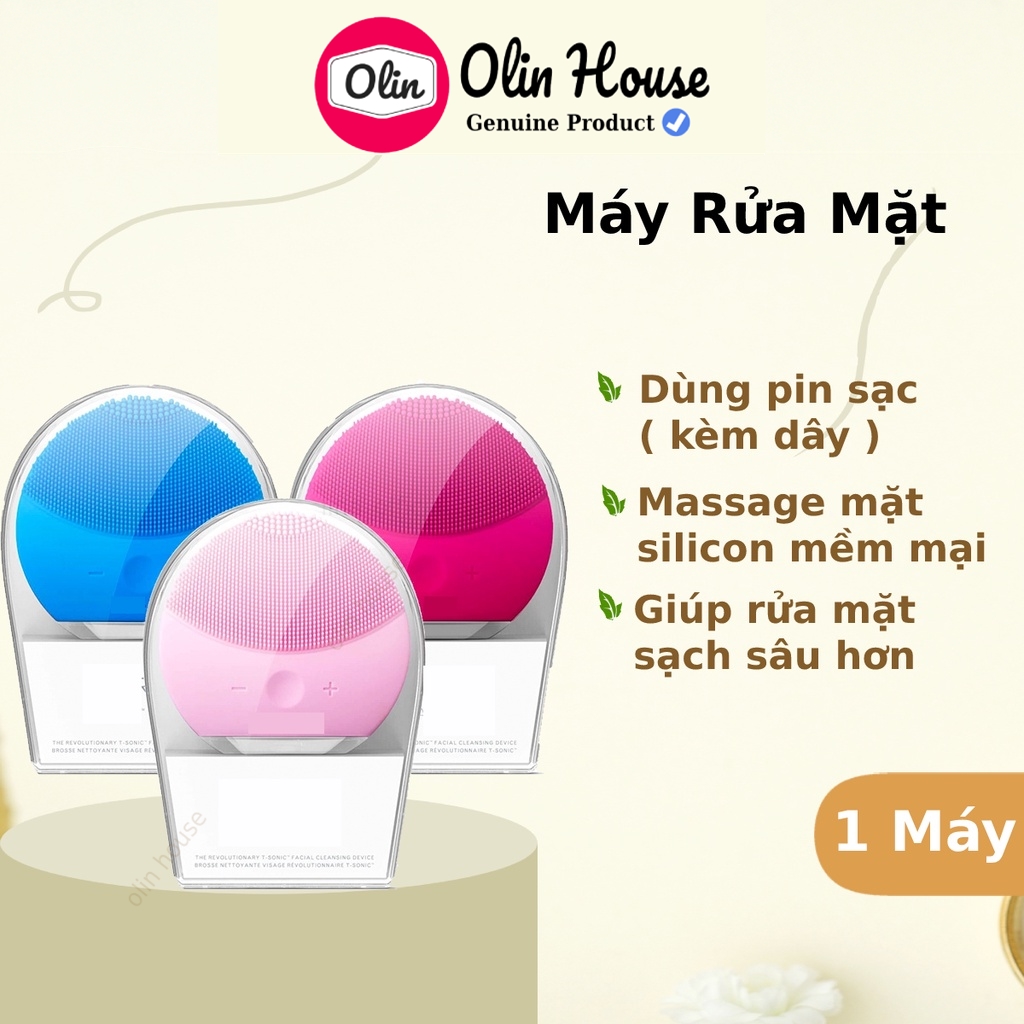 Máy rửa mặt Forever Luna Mini massage mặt, se khít lỗ chân lông - Olin House