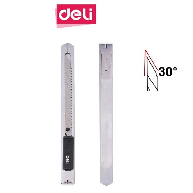 Dao rọc giấy Deli, loại dao 8 lưỡi, Bạc - 1 cái E2058 | Shopee Việt Nam