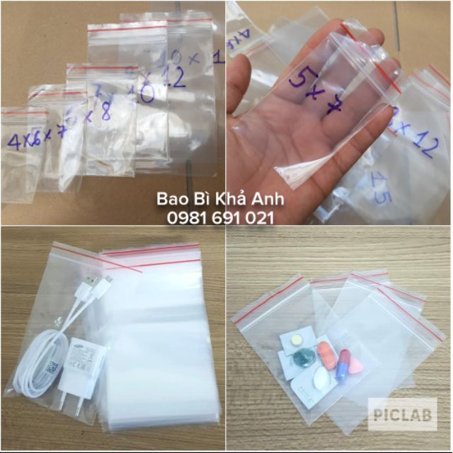 Túi zip size nhỏ 5x7cm - d0321kg