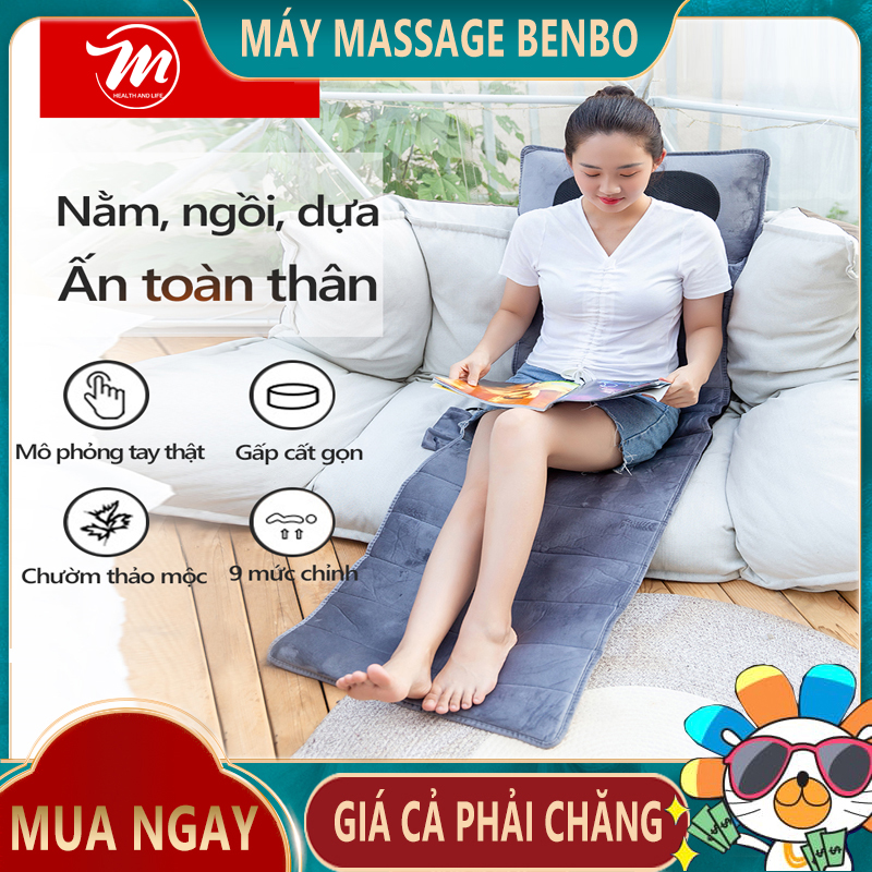 [HCM]Đệm massage máy xoa bóp Jiashengda nằm dựa ngồi chườm nóng dễ chịu - Nệm Massage Toàn Thân