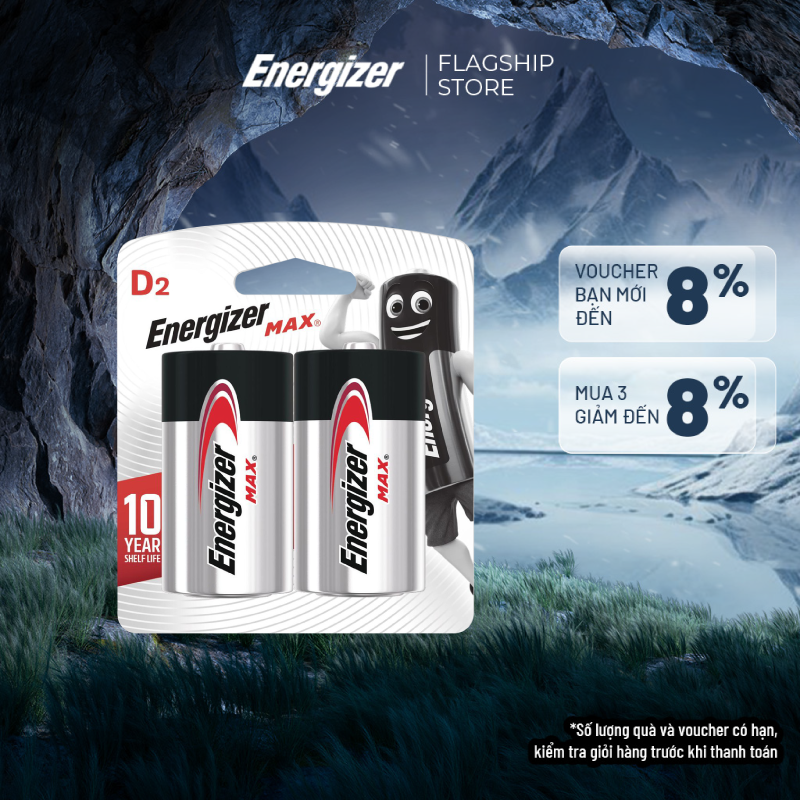 Pin d energizer max e95 bp2 - vỉ 2 viên