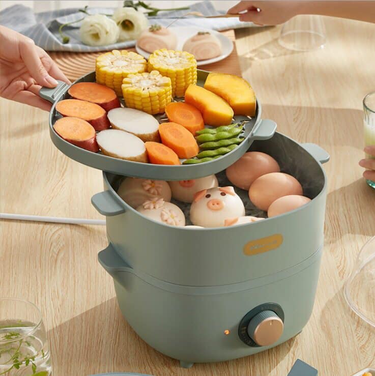 Nồi hấp 02 tầng bear 4l