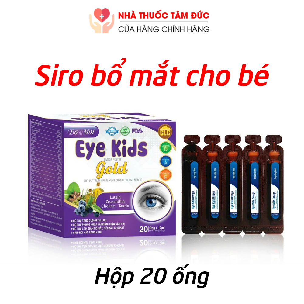 Siro bổ mắt Eye Kids Gold bổ sung Omega 369, Lutein giúp tăng thị lực, giảm khô mỏi mắt - 20 ống