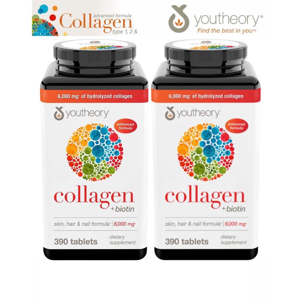 [HCM]Collagen youtheory chai 390 viên Type 1 2 &amp; 3 của Mỹ Date 2025