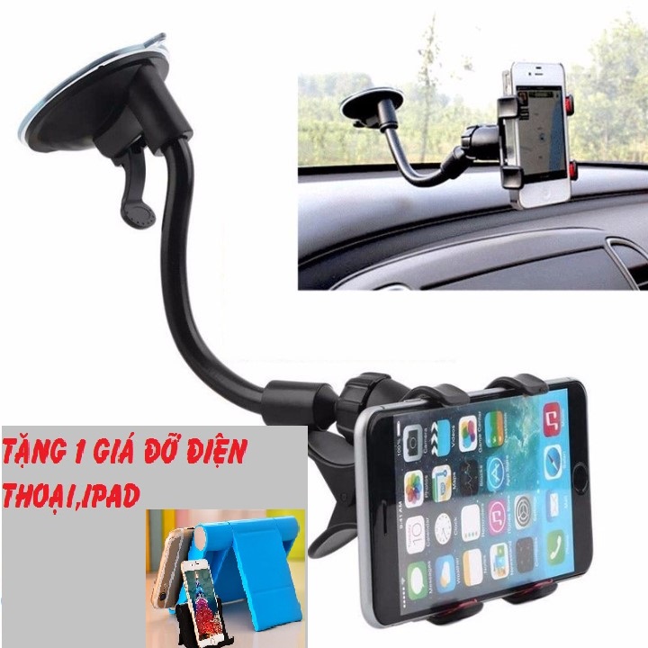 Đế hít kẹp đt trên xe hơi 360 độ