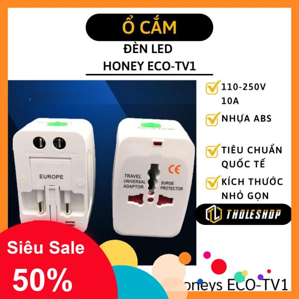 Ổ cắm du lịch đa năng - Ổ Cắm Honeys ECO-TV1 tiện lợi nhỏ gọn chuyển đổi qua lại giữa các đầu cắm 5685