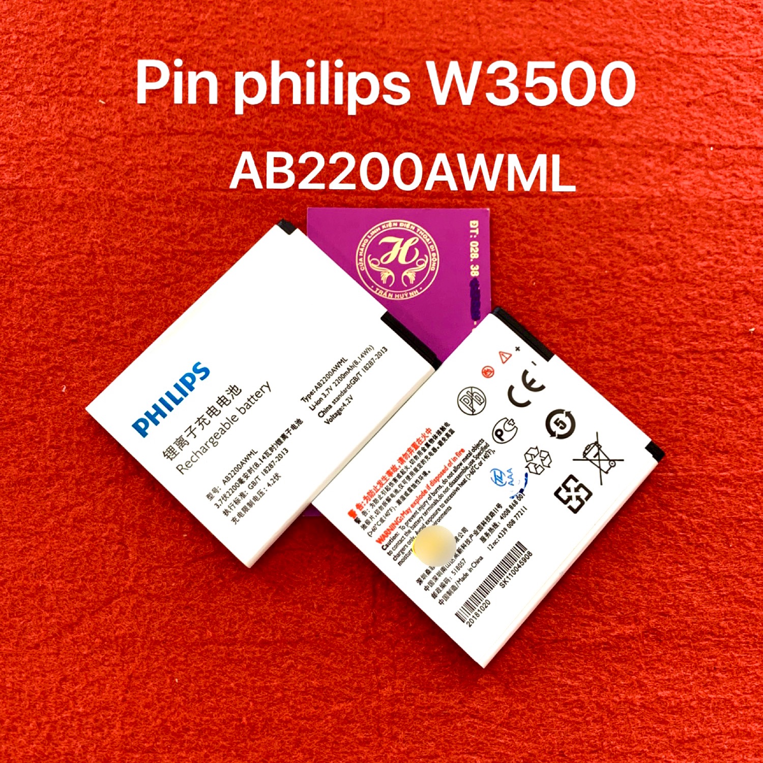 Pin philips w3500 zin
