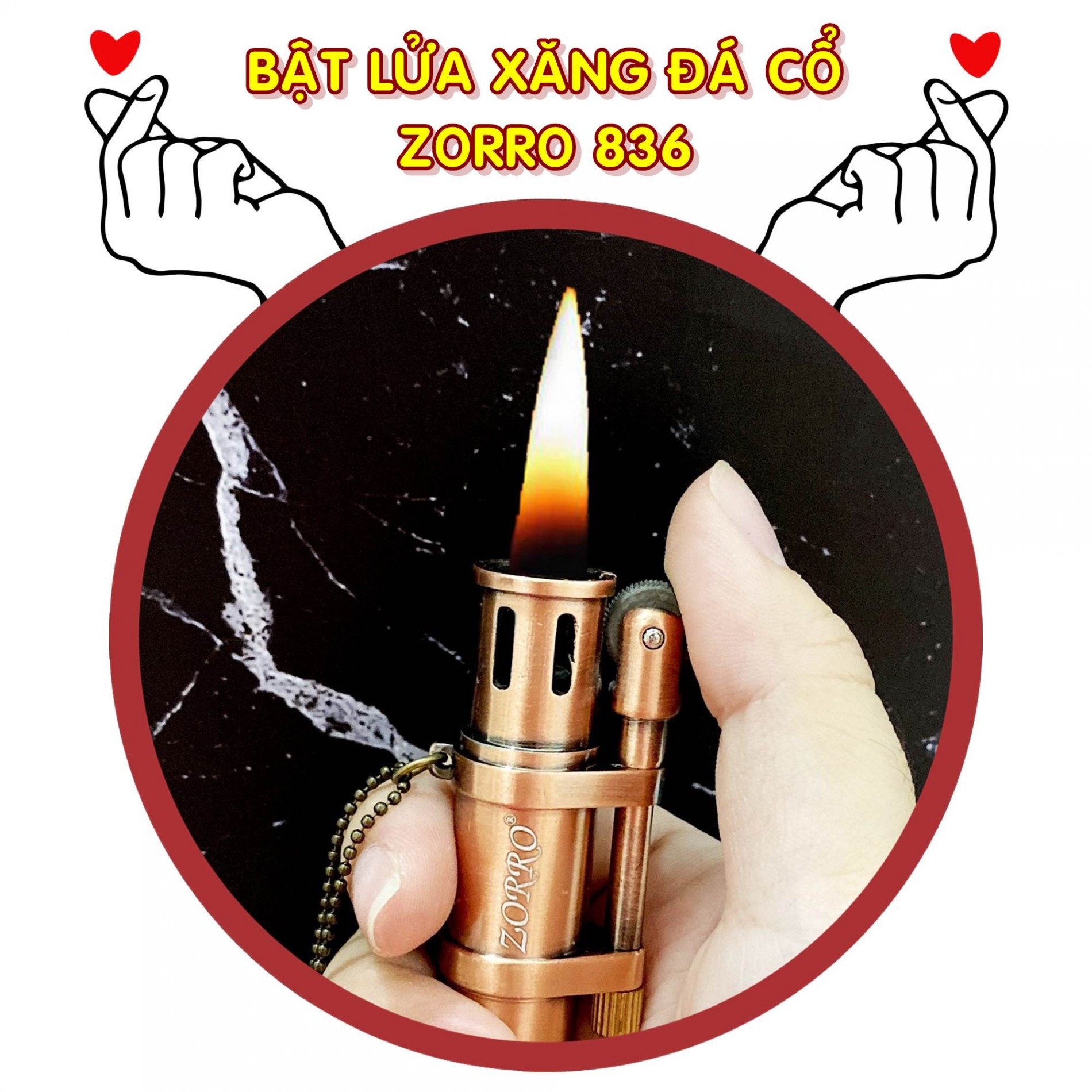 Bật lửa xăng đá cổ 836 -