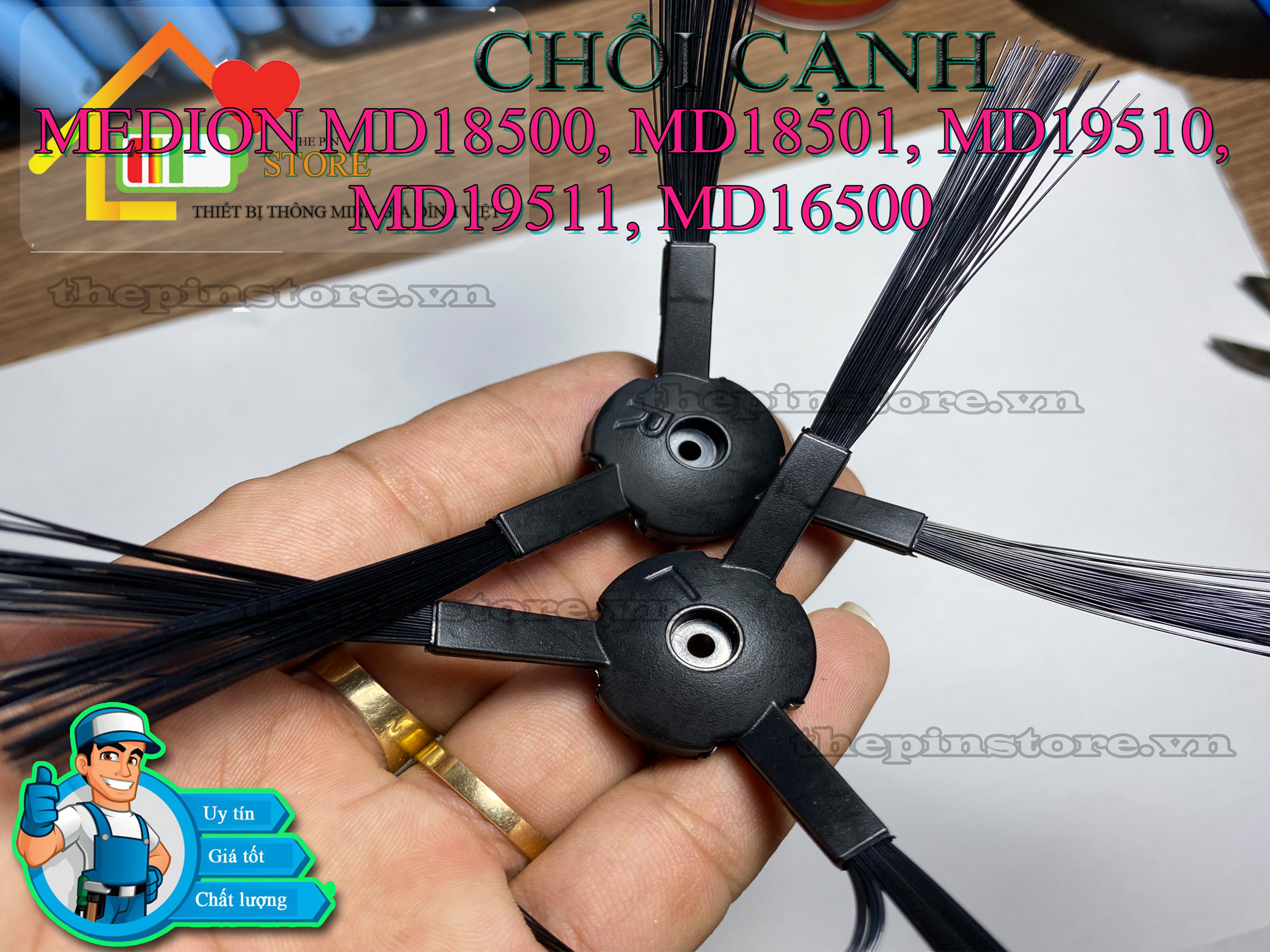 PHỤ KIỆN ROBOT HÚT BỤI MEDION MD18500, MD18501, MD19510, MD19511,MD16510. KHĂN LAU, LỌC BỤI, CHỔI CẠNH.